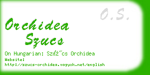 orchidea szucs business card